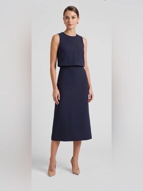 Spanx Women's Ponte Fitted Midi Dress